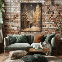 Enchanted Winter Castle Poster
