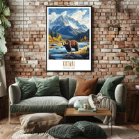 Katmai National Park Scenic Poster Wall Art Print