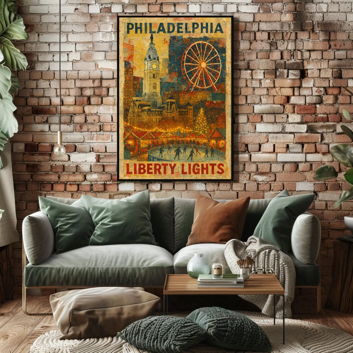 Philadelphia Liberty Lights Poster