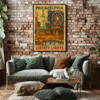 Philadelphia Liberty Lights Poster