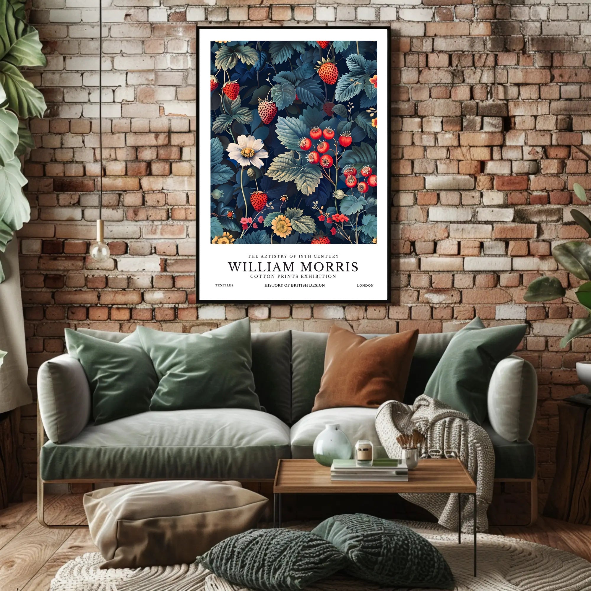 William Morris Cotton Prints Exhibition Poster