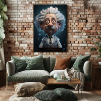 Eccentric Scientist 3D Style Pop Culture Poster