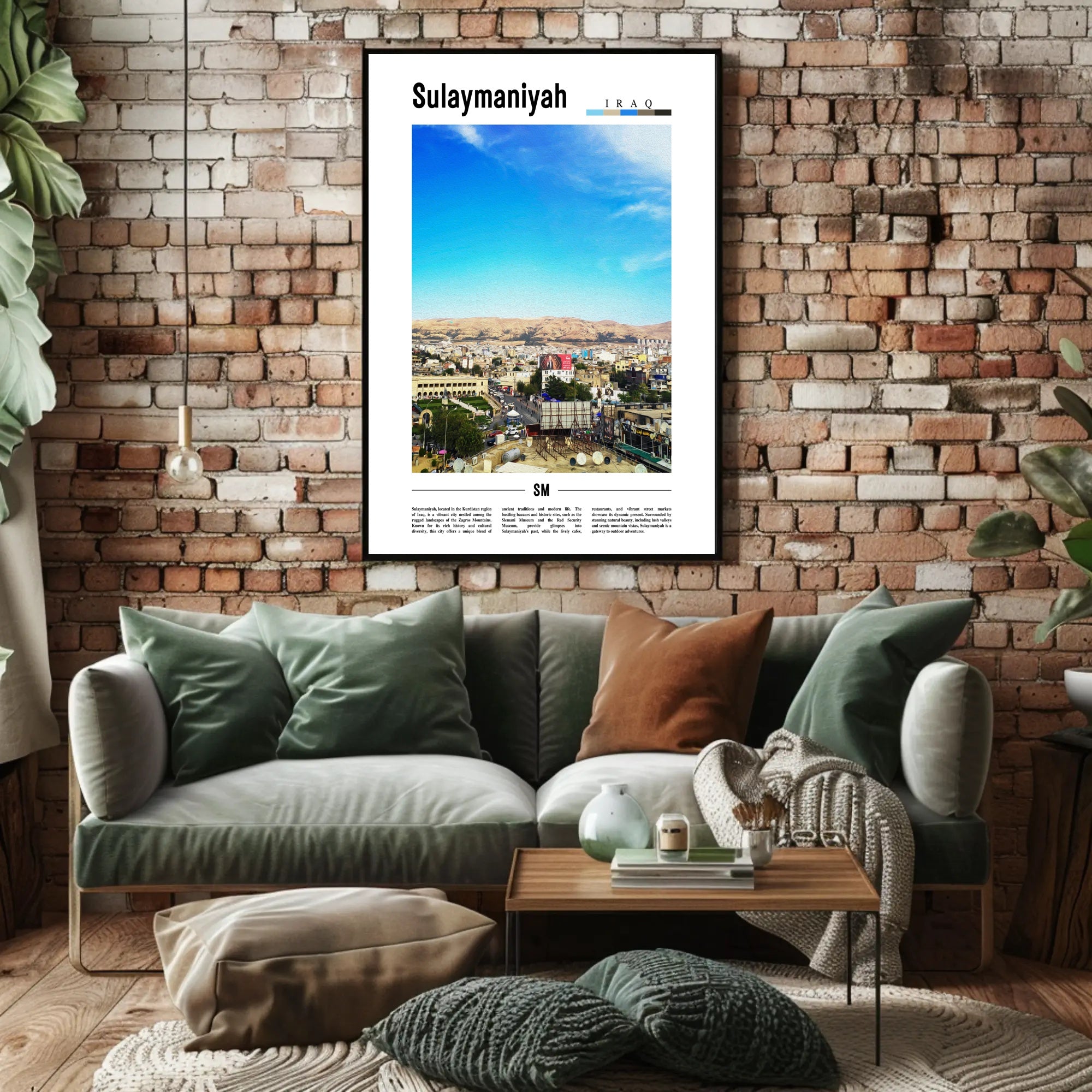 Sulaymaniyah Cityscape: Dynamic Kurdistan Travel Poster PosterGoat
