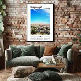 Sulaymaniyah Cityscape: Dynamic Kurdistan Travel Poster PosterGoat