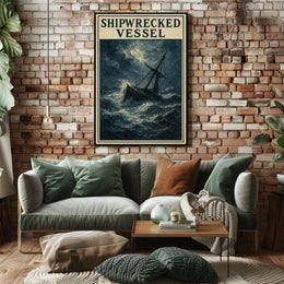 Shipwrecked Vessel Poster