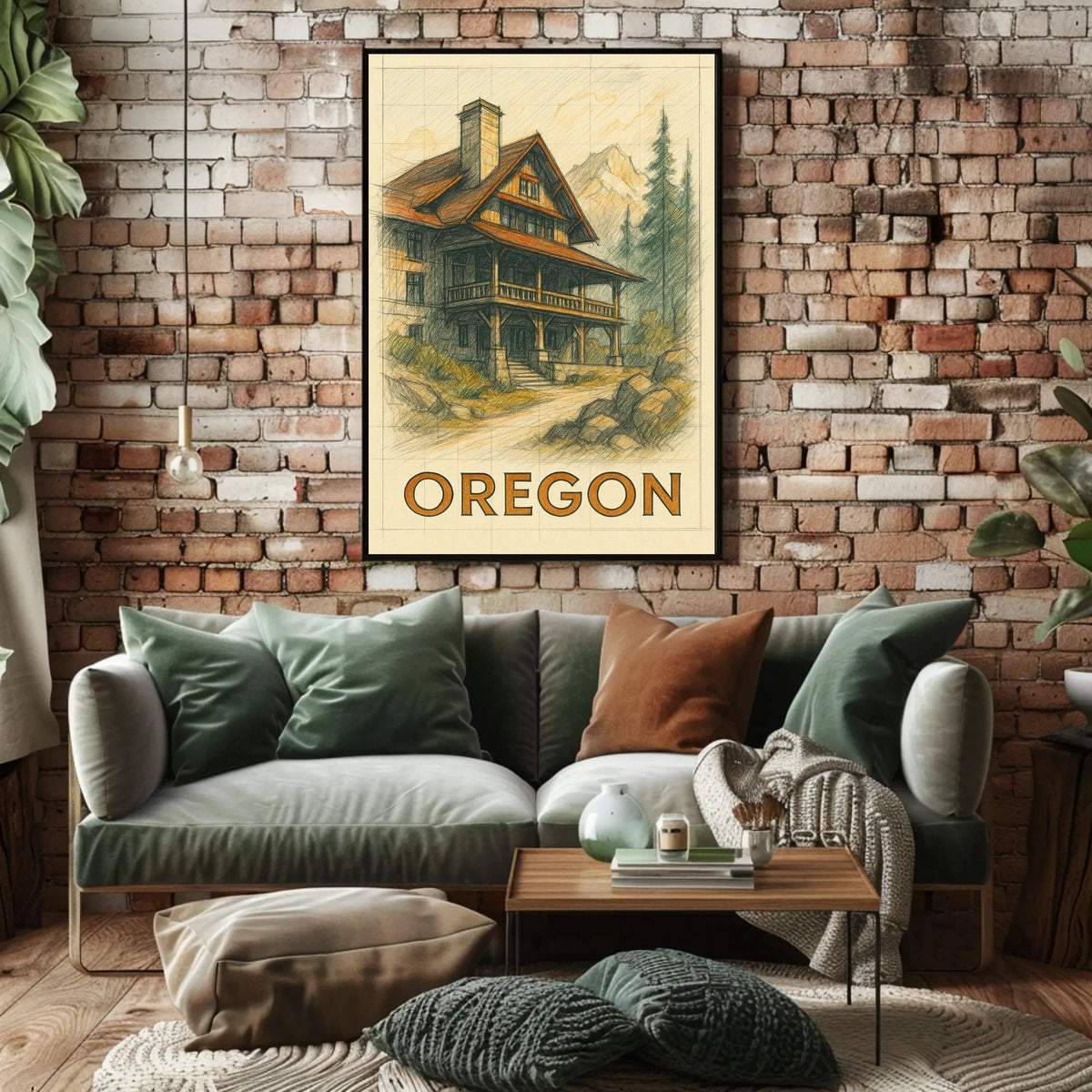 Oregon Mountain Lodge Poster