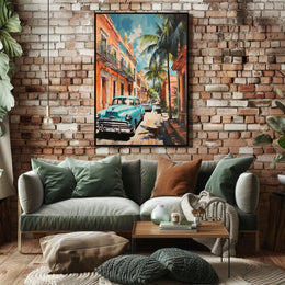 Vintage Havana Streets Vintage Poster