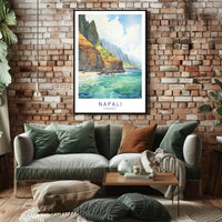 Napali Coast Artwork Poster PosterGoat