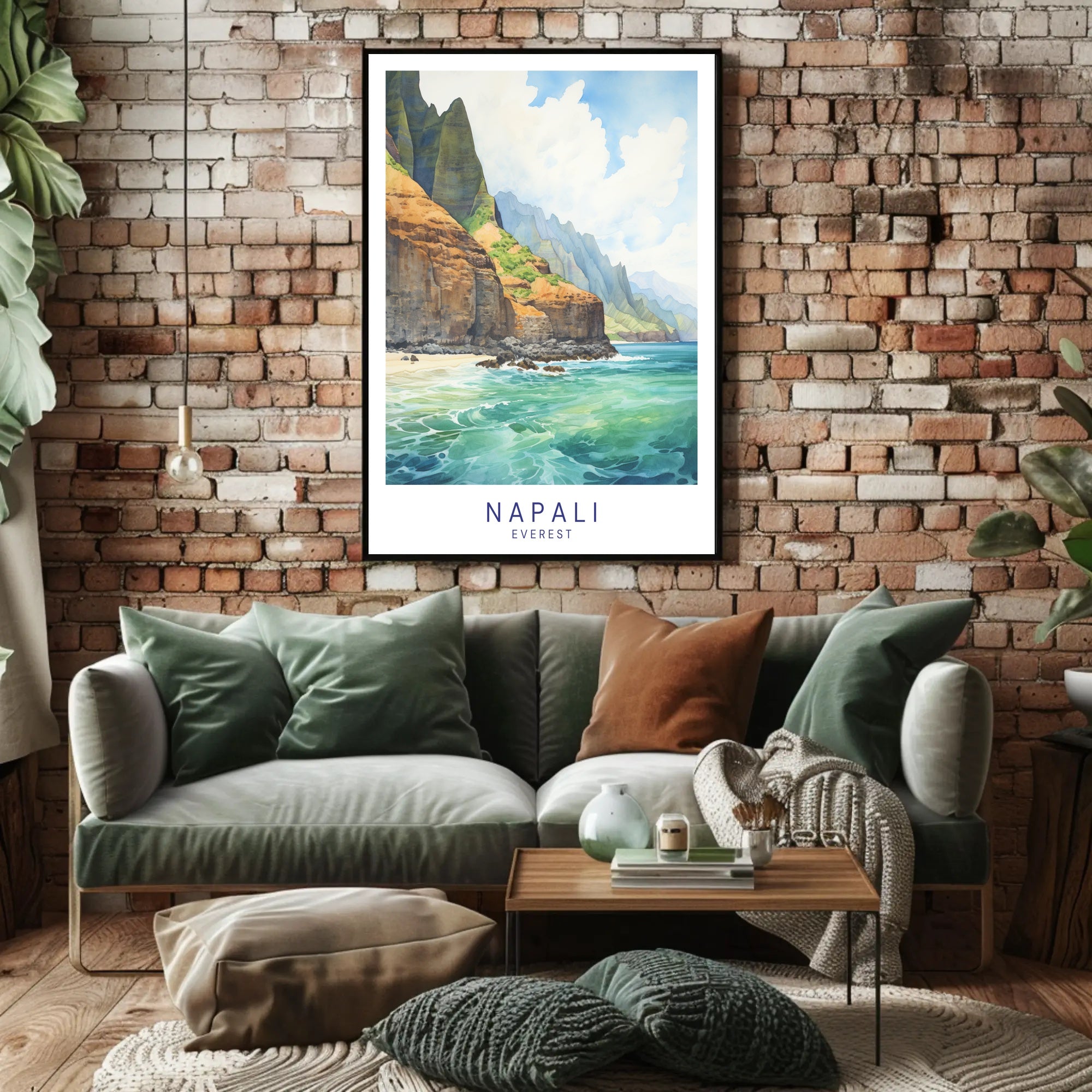 Napali Coast Artwork Poster PosterGoat