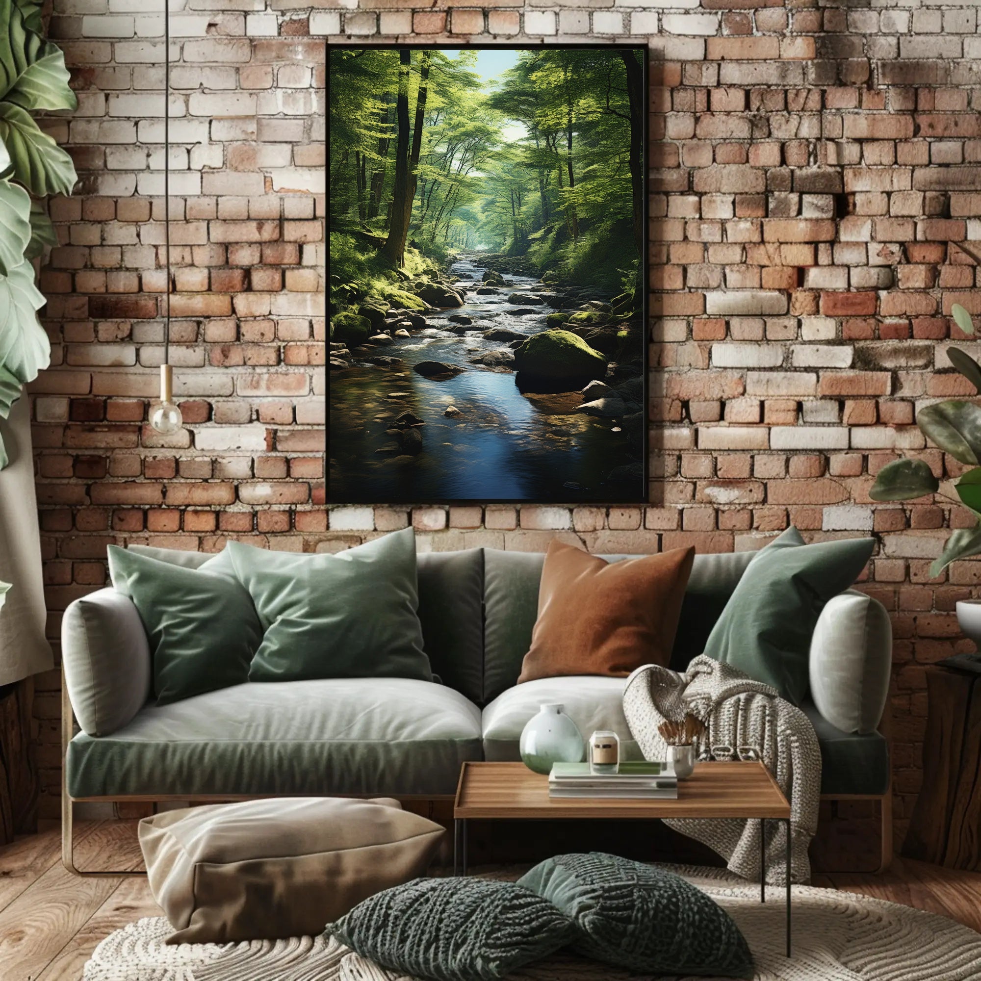Tranquil Wilderness River Scene Poster: National Park Poster