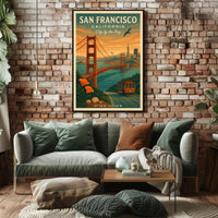 San Francisco Vintage Travel Poster Wall Art