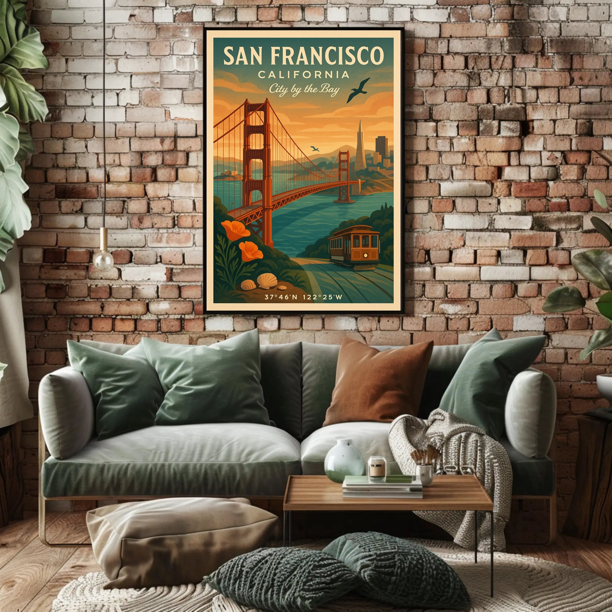 San Francisco Vintage Travel Poster Wall Art