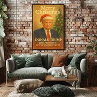 Donald Trump Merry Christmas Presidential Political Poster