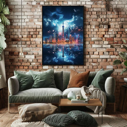 Reflections Of A Modern Skyline Modern Poster