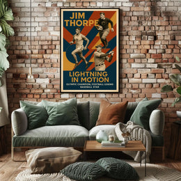 Lightning in Motion Jim Thorpe Poster
