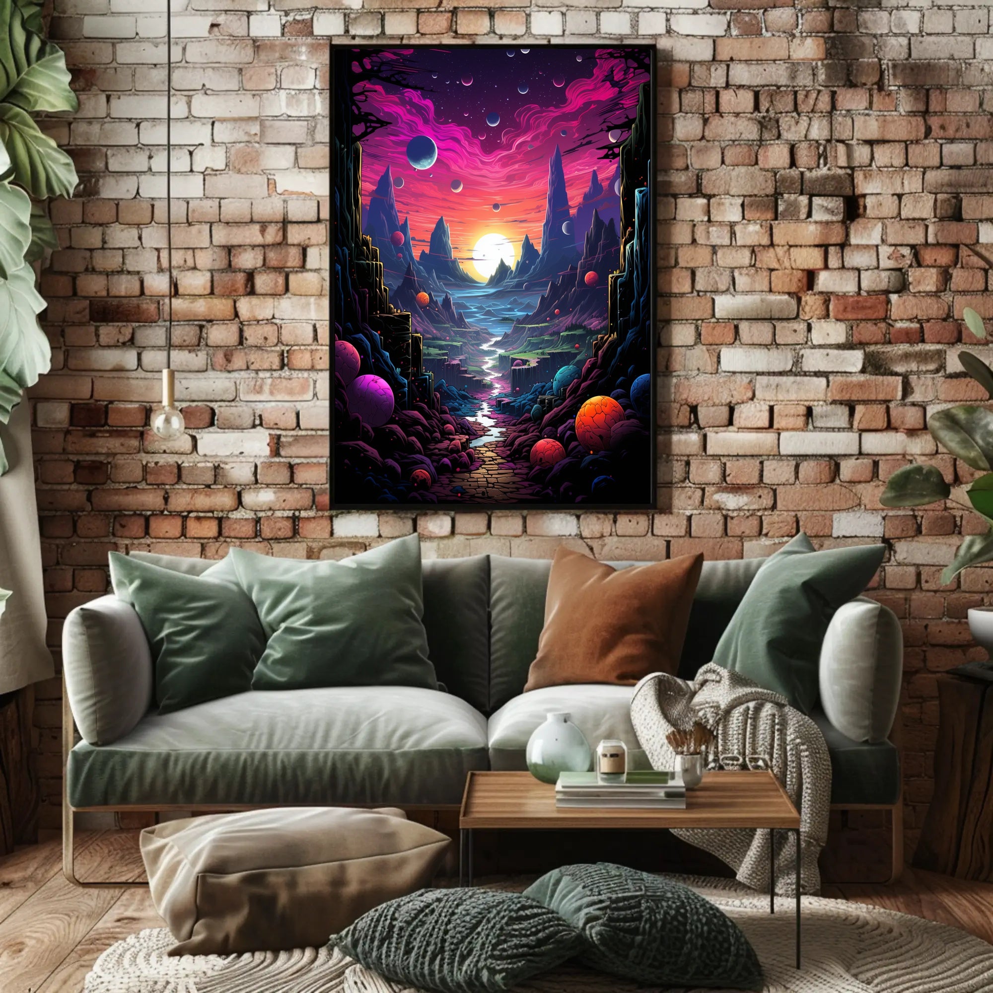 Cosmic Landscape Fantasy Poster PosterGoat