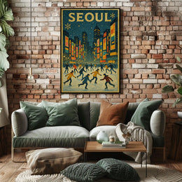 Winter Skating In Seoul Poster