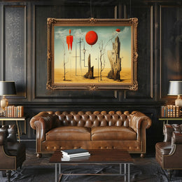 Surreal Desert Landscape Art Poster - Abstract or Artistic Poster