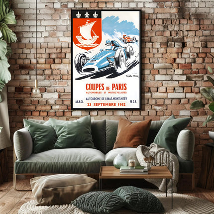 Coupes de Paris 1962 Racing Event Poster