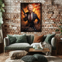 Jimmy Carter Funny Cartoon Art Presidential Poster