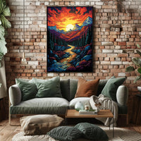 Mountain Sunrise Vista in National Park Poster