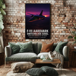 F-111 Aardvark Swing-Wing Warrior Poster PosterGoat