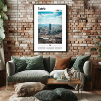Tabriz Cityscape Urban Modernity Travel Poster PosterGoat