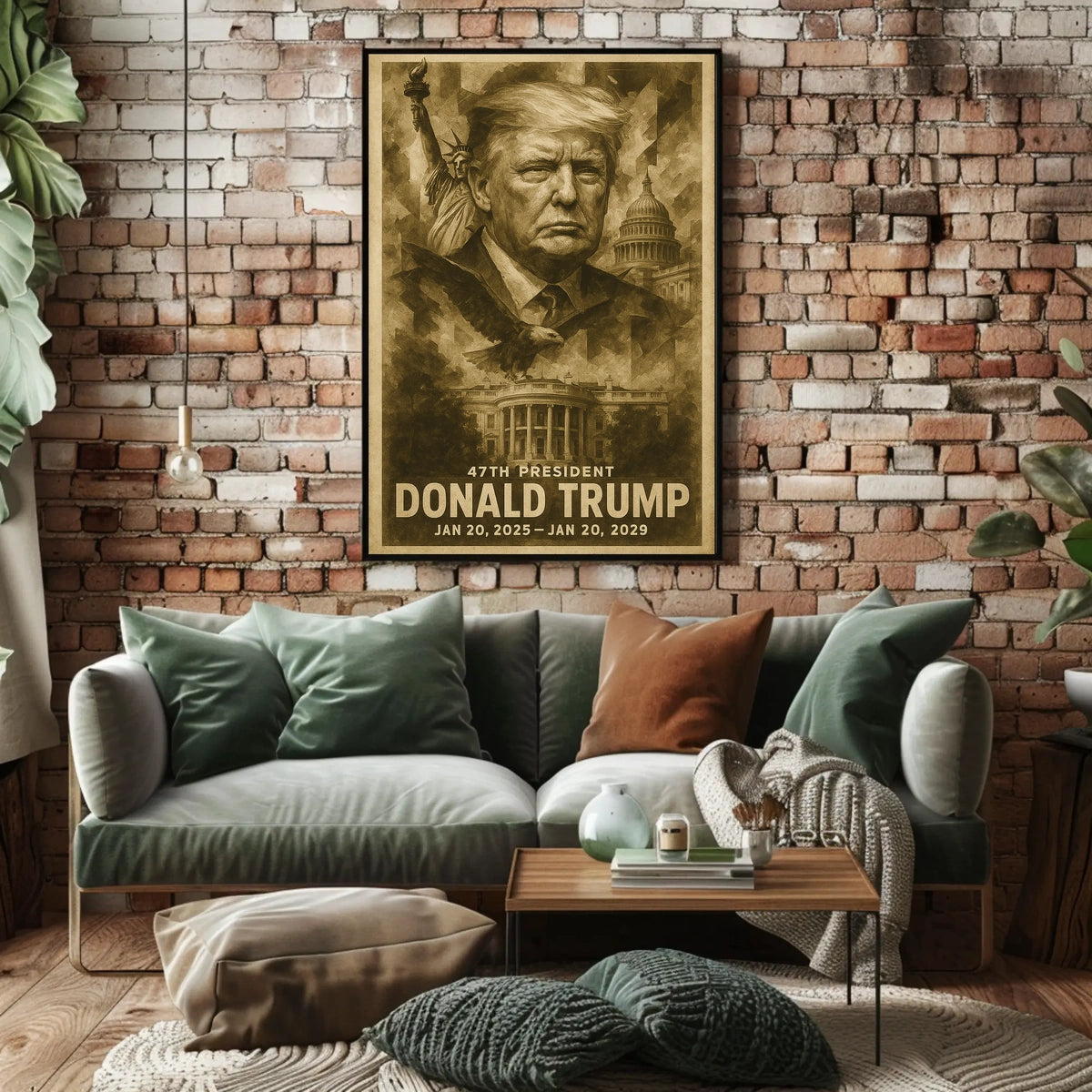 Donald Trump Forty Seventh President Pop Art Typography Patriotic Collectors Vision Poster