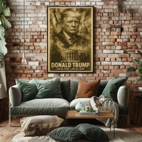 Donald Trump Forty Seventh President Pop Art Typography Patriotic Collectors Vision Poster