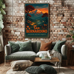 San Bernardino Nature Poster Vintage Travel Print