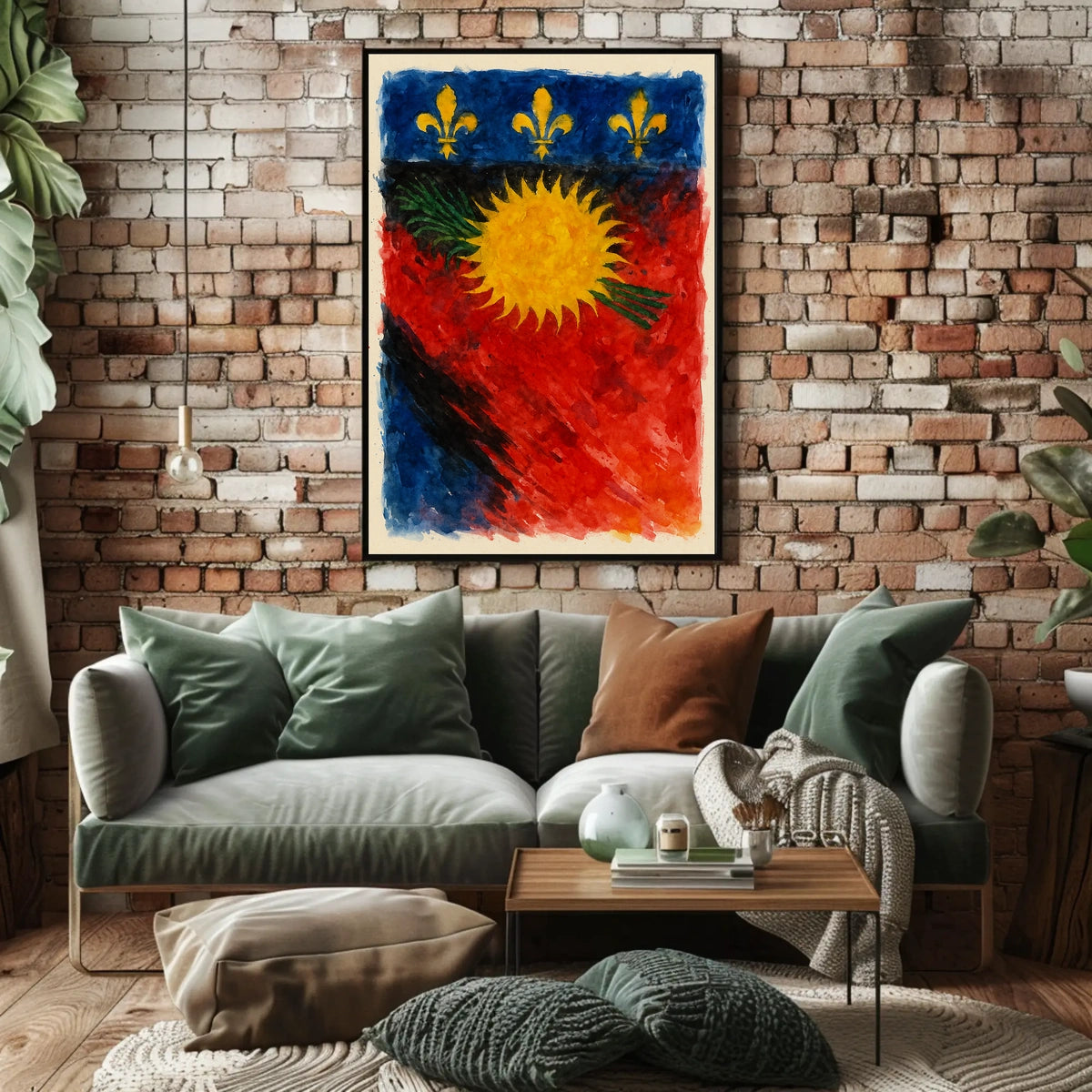 Vibrant Heraldic Emblem Poster