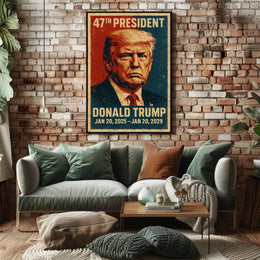 Donald Trump Leadership Strength Typography Poster