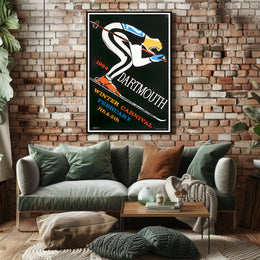 Dartmouth Winter Carnival 1964 Vintage Sports Poster PosterGoat