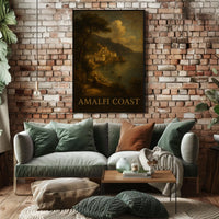 Amalfi Coast Poster Wall Art For Coastal Decor Travel Gift