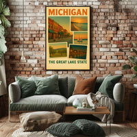 Michigan The Great Lake State Poster