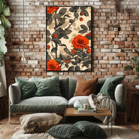 Birds and Blooms: Tranquil Nature-Inspired Animal Poster