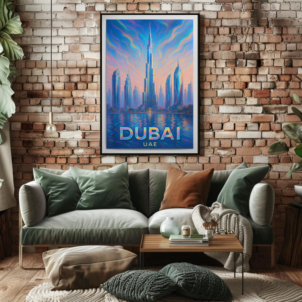 Dubai Skyline Artistic Impression Poster