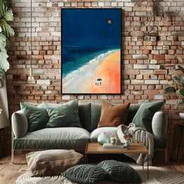 Tranquil Beach Dusk Poster Wall Art Print