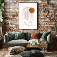 Minimalist Cat and Arch Design Poster