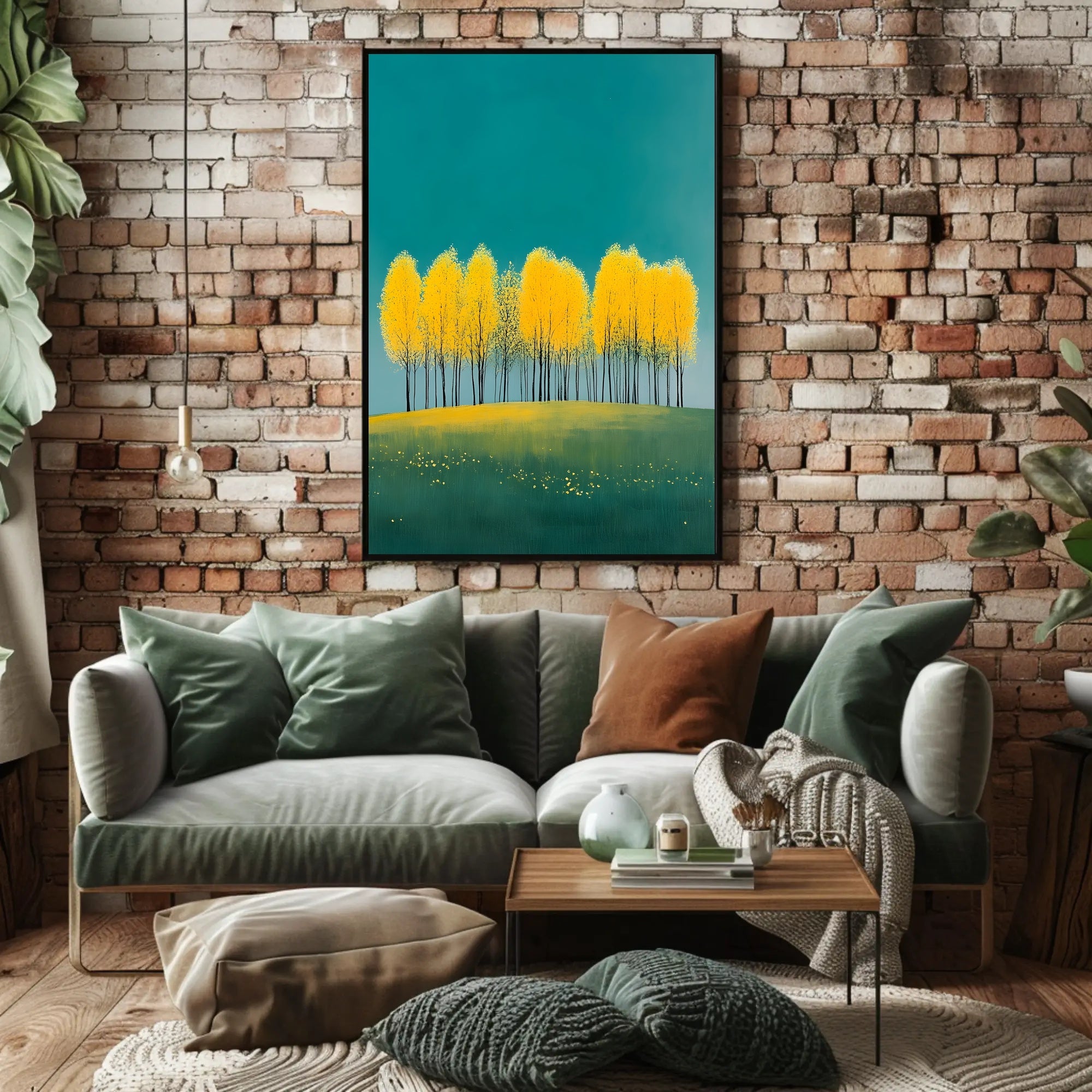 Autumn Trees Vibrant Wall Art Poster Print