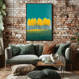 Autumn Trees Vibrant Wall Art Poster Print