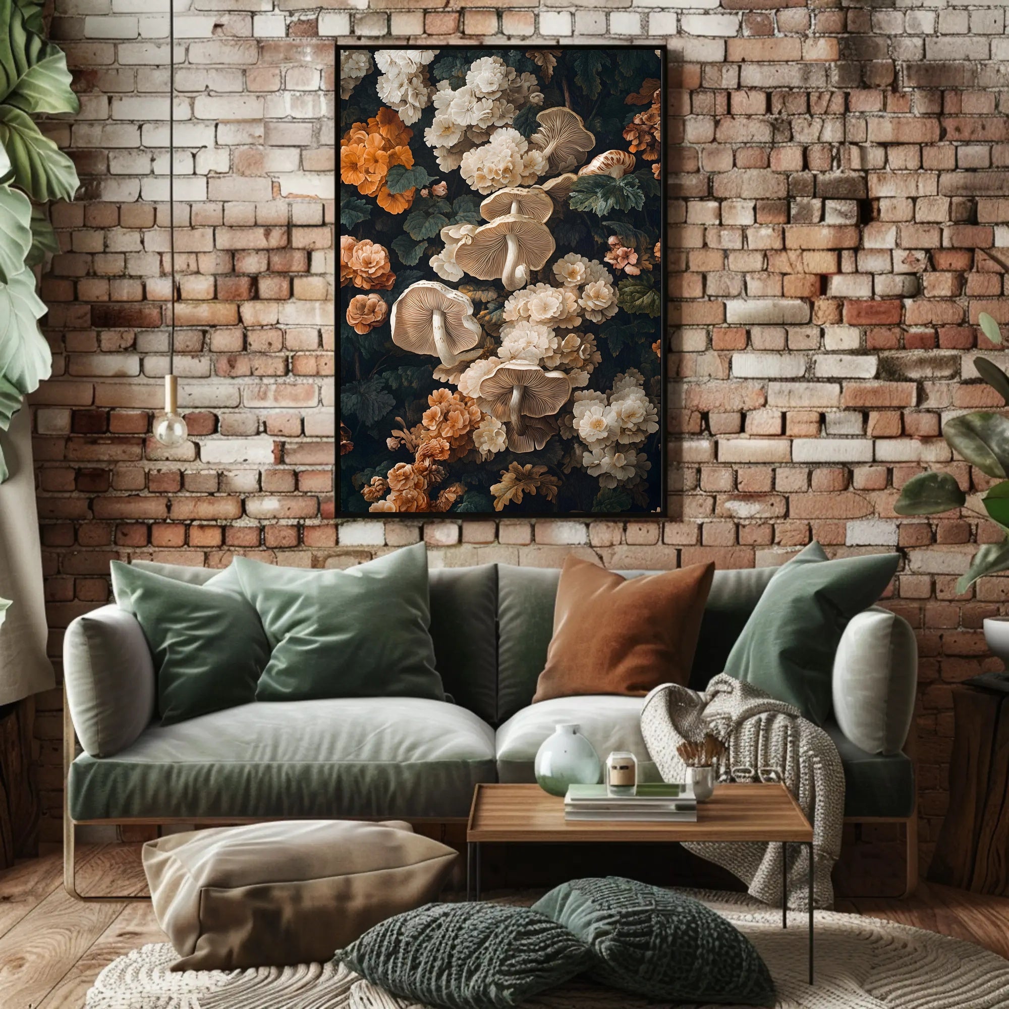 Floral And Fungal Harmony Wall Art Print