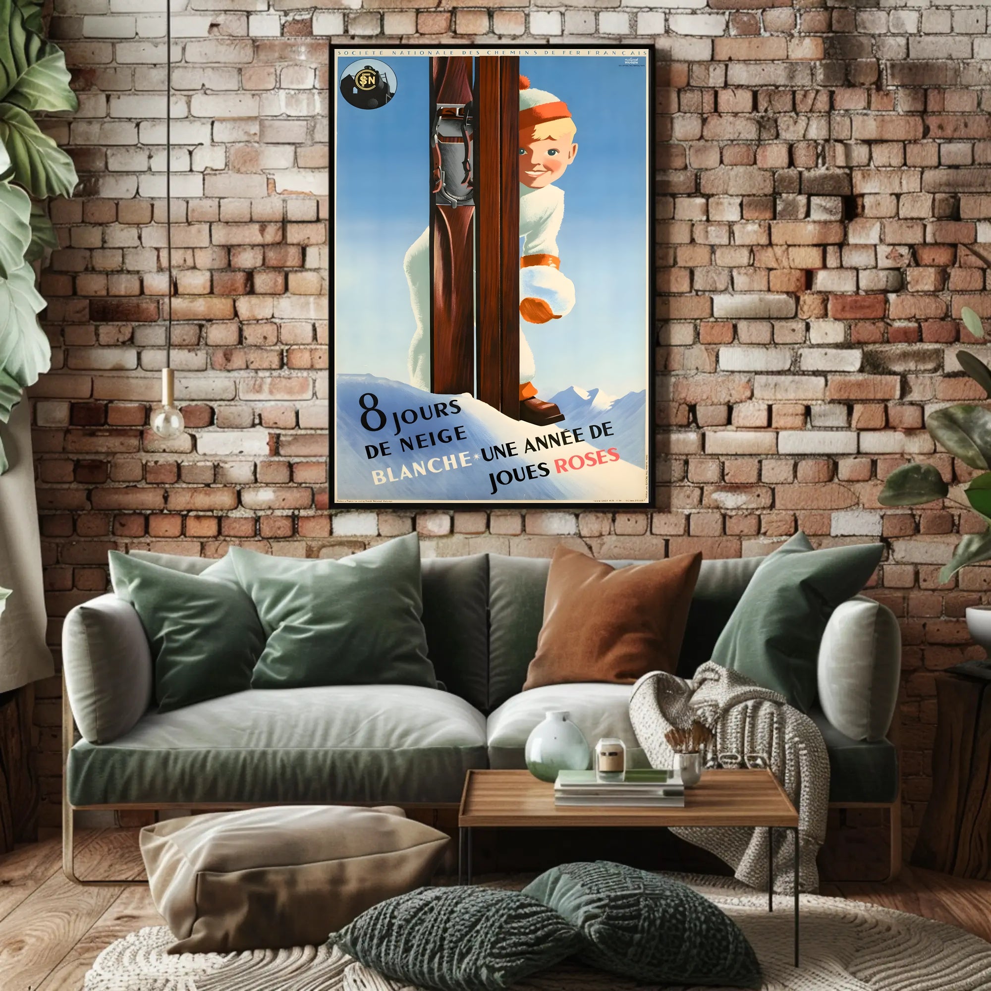 Vintage French Winter Travel Adventure Poster PosterGoat