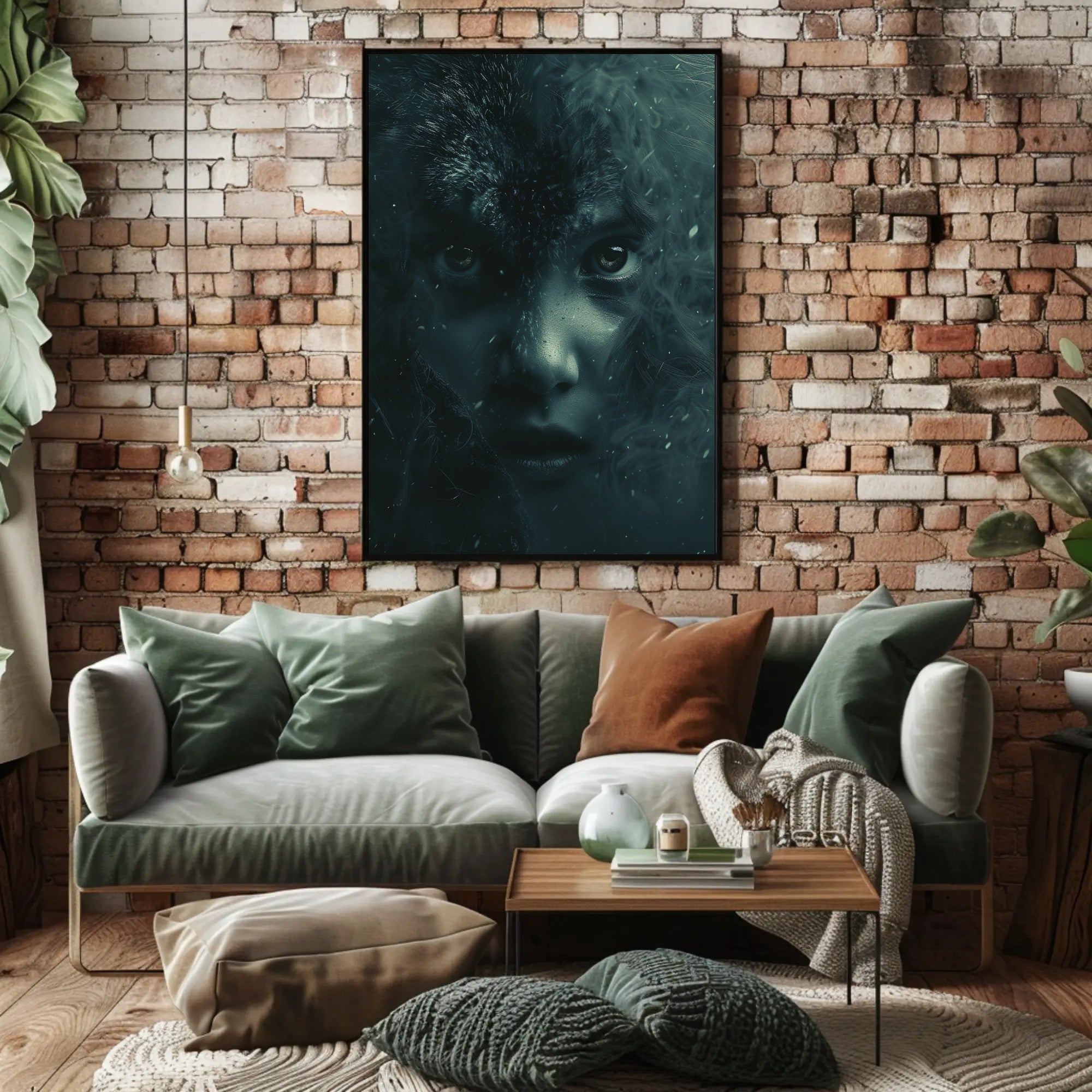Majestic Mountain Sunset: Abstract Landscape Poster PosterGoat
