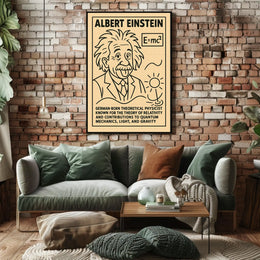 Albert Einstein Theoretical Physicist Portrait Poster