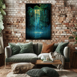 Digital Waterfall Poster