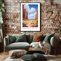 Monument Valley Majestic Landscape Travel Poster PosterGoat