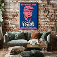 Donald Trump Visionary Renewal Digital Painting Typography Patriotic Legacy Poster