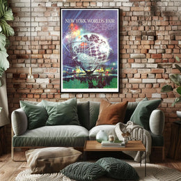 New York World Fair Travel Poster Retro Wall Art For Home