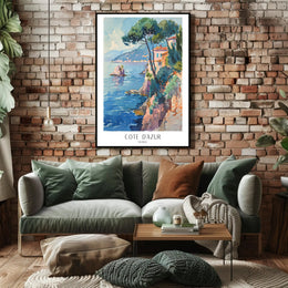 Côte d'Azur Vintage Travel Poster PosterGoat